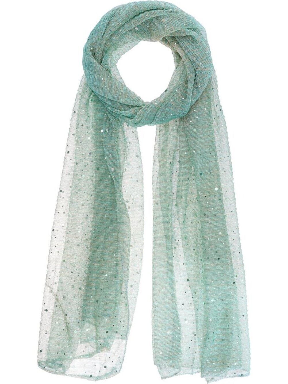Sparkly Sequin Bandana Scarf | Sheer Silk Mesh Shawl Wrap for Beach & Evening